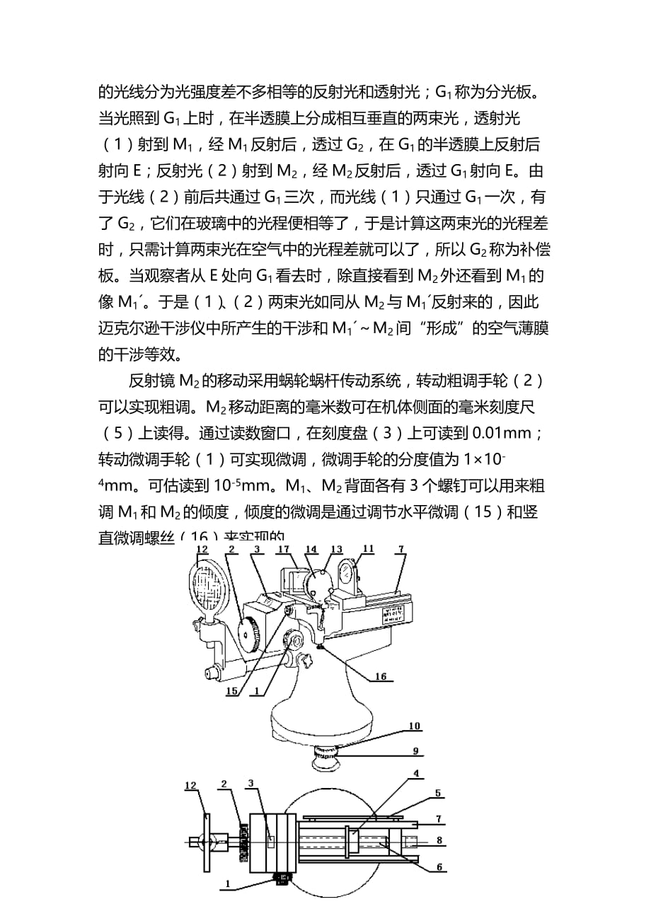 迈克尔逊专题实验报告.doc_第3页