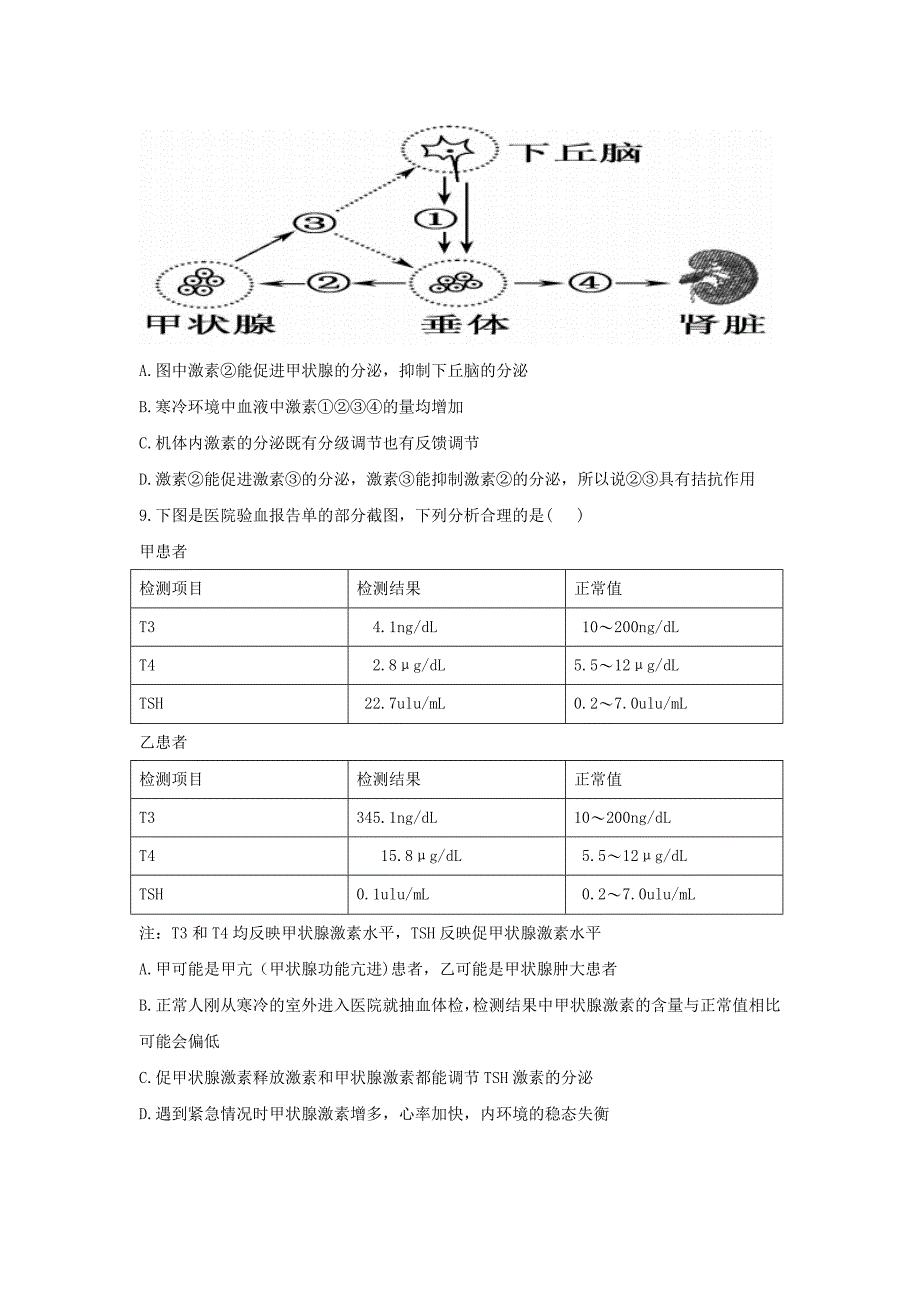 2019年高一下学期期末考试生物试题 含答案.doc_第3页