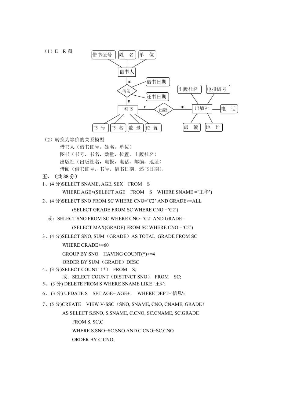 空间数据库与SQL考试试题试卷.doc_第5页