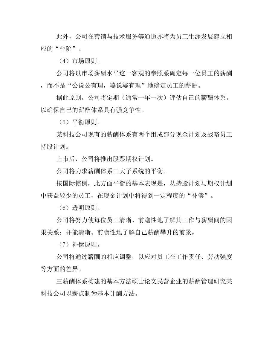 科技公司现金计划薪酬方案_第5页