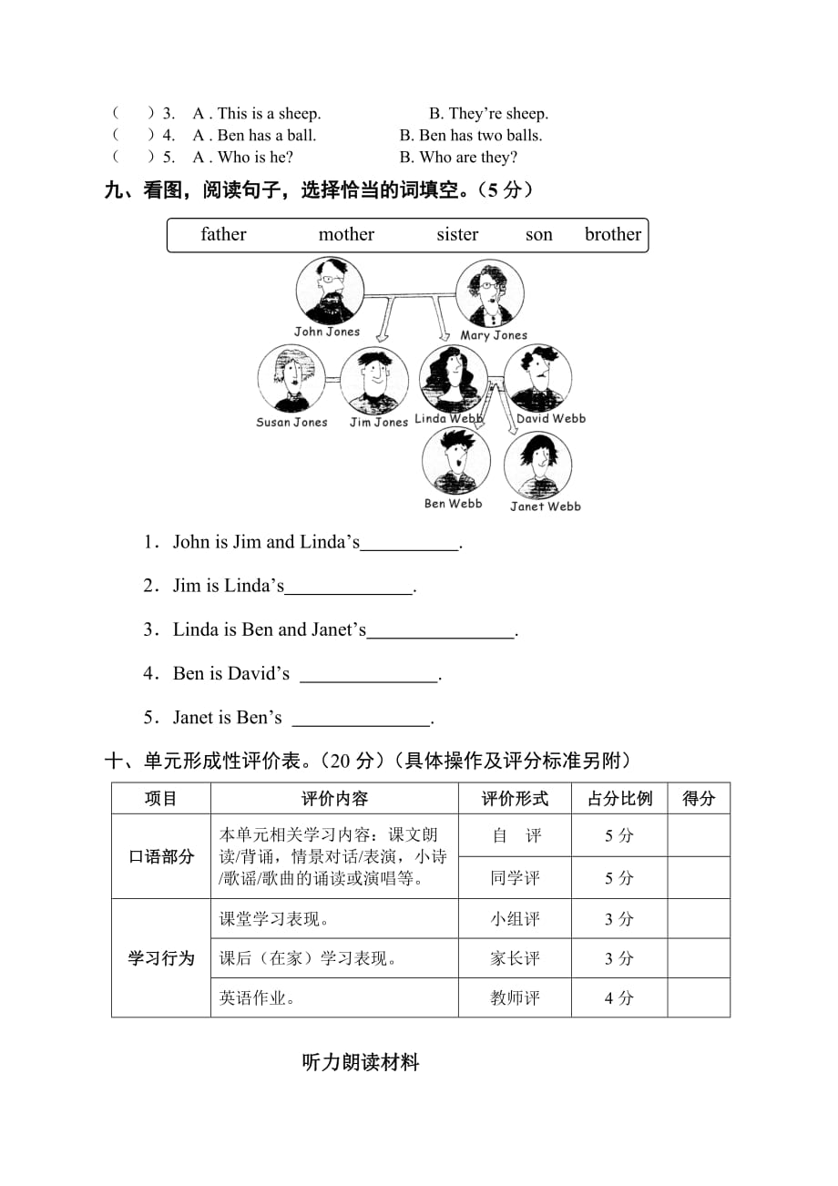 2019年三年级英语第二学期单元练习1.doc_第4页