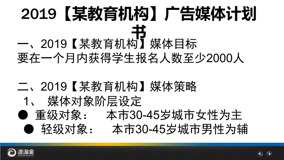 浪淘金简单网--某教育机构媒体计划书_第4页