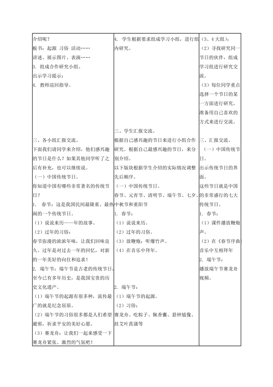 2019年四年级品德与社会下册节日大观2教案浙教版.doc_第2页