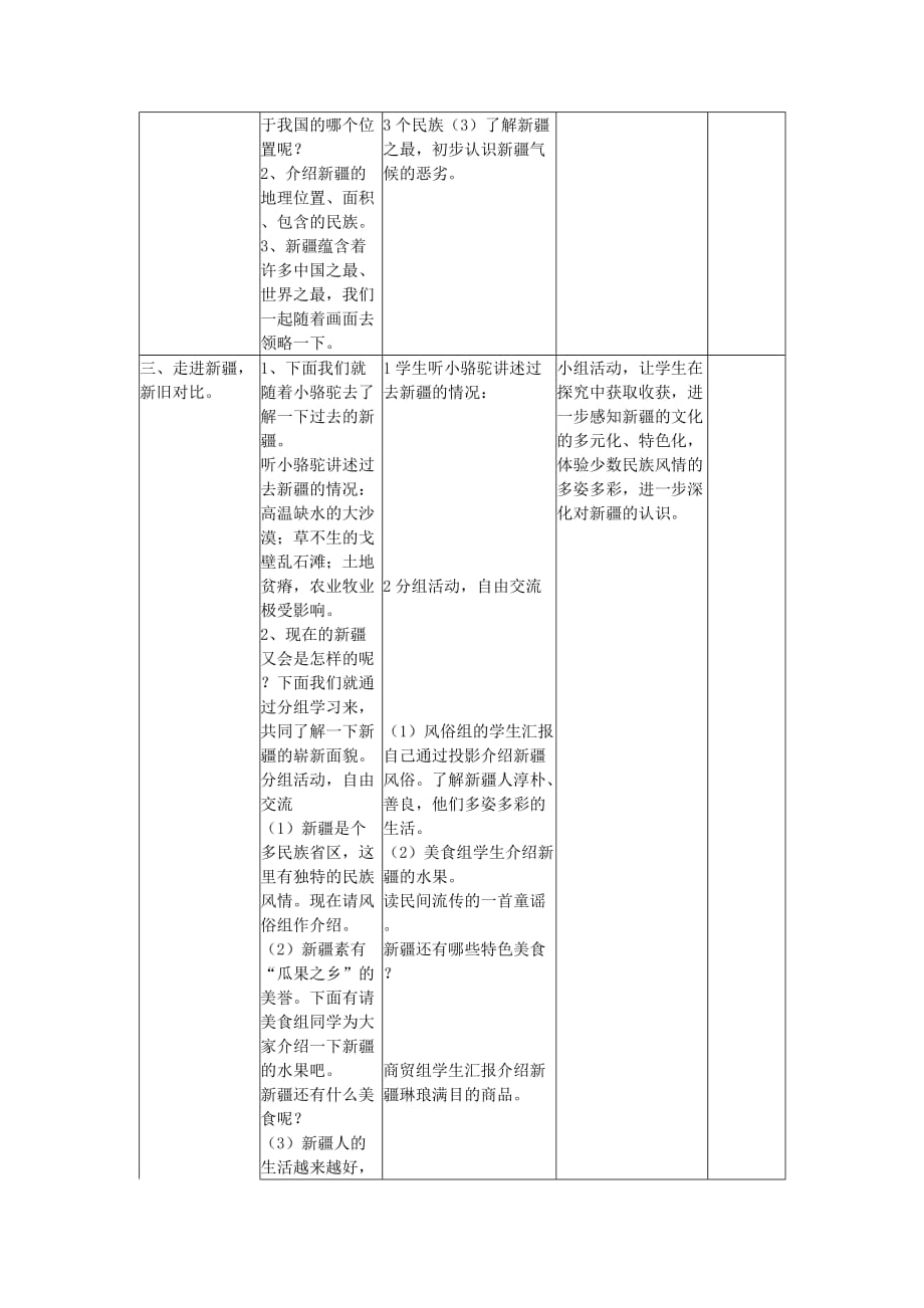 2019年五年级品德与社会上册 打开天山脚下的民族之窗教案 北师大版.doc_第2页