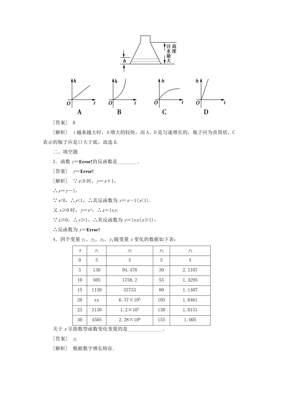 2019-2020年高中数学 3-6 指数函数、幂函数、对数函数增长的比较同步练习 北师大版必修1.doc_第4页