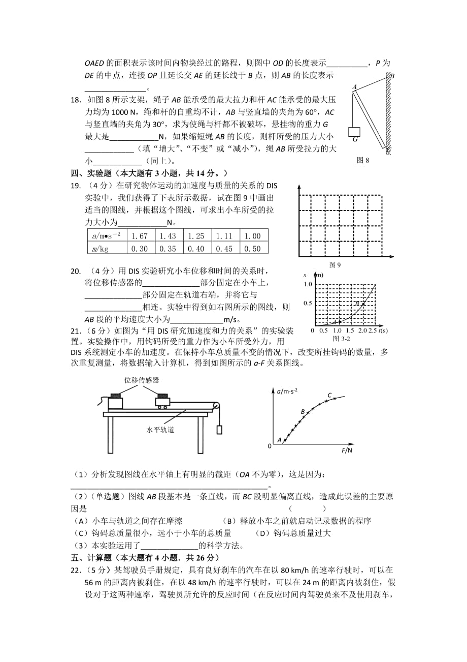 2019-2020年高一下学期入学摸底考试物理试题 含答案.doc_第3页