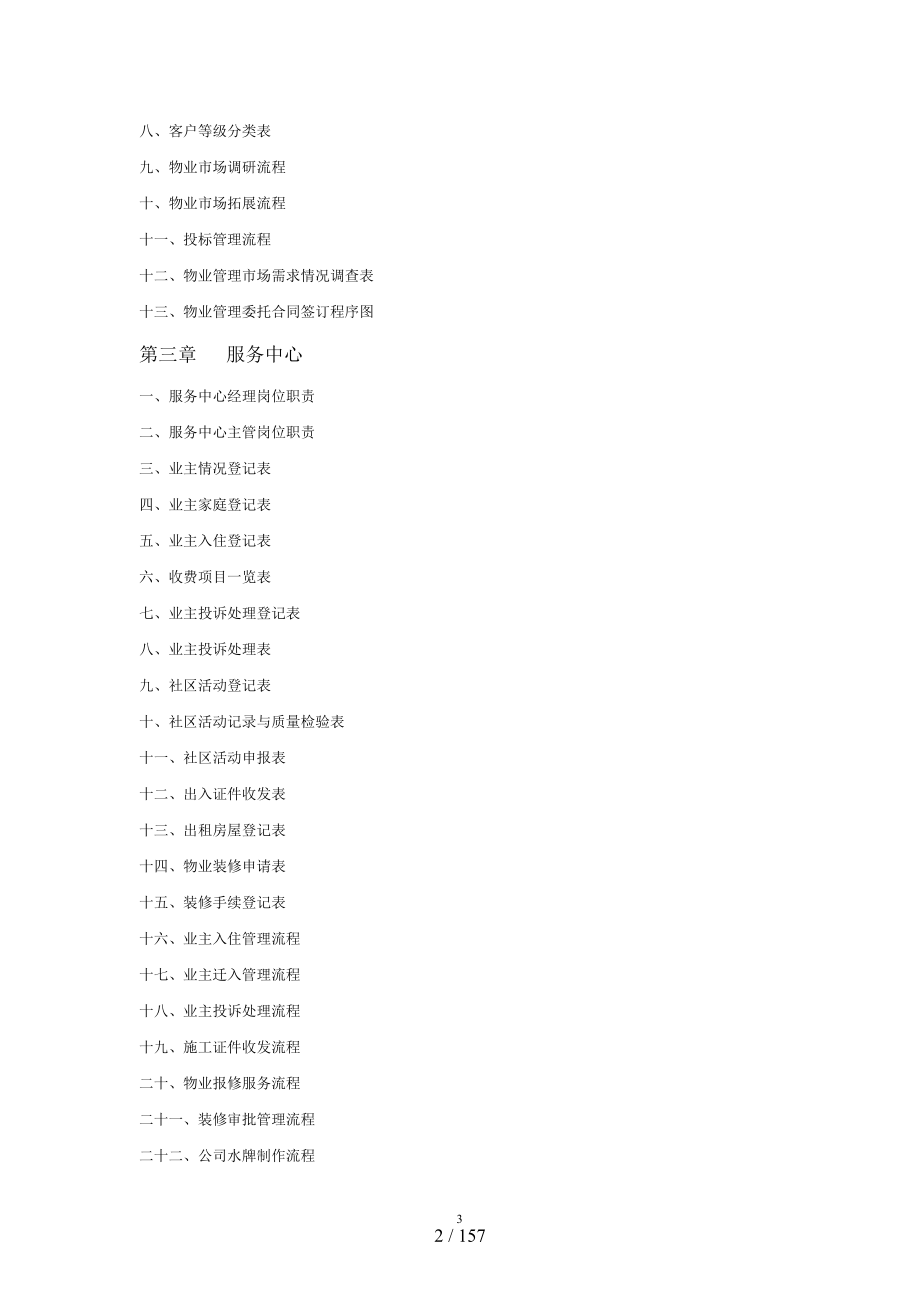 物业管理物业公司规范化管理工具箱-常用图表大全-158页_第2页