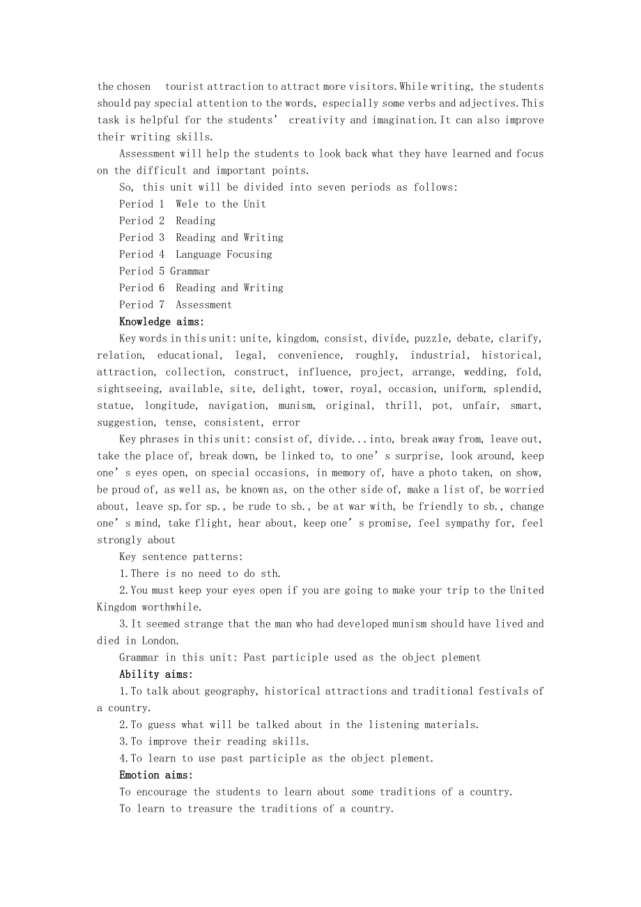 2019-2020年高中英语 （Unit2 The United Kingdom Period 1）优秀教案 新人教版必修5.doc_第2页