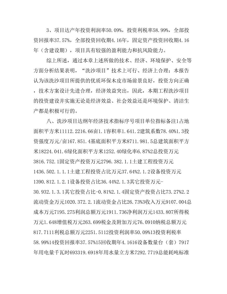 洗沙项目投资策划书(投资计划与实施方案)_第5页