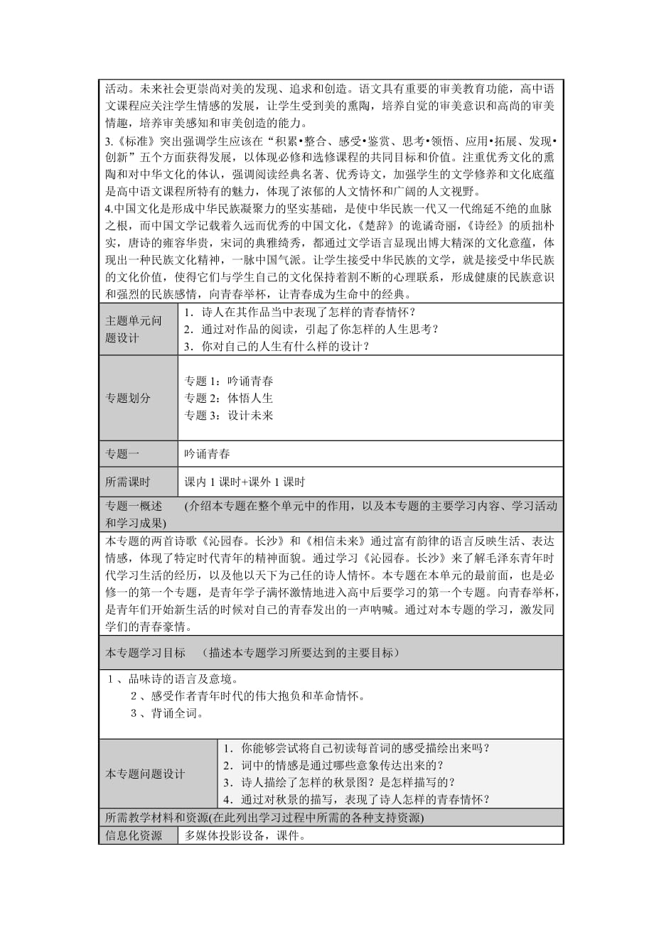 2019-2020年高中语文 第一专题向青春举杯 苏教版必修1.doc_第2页