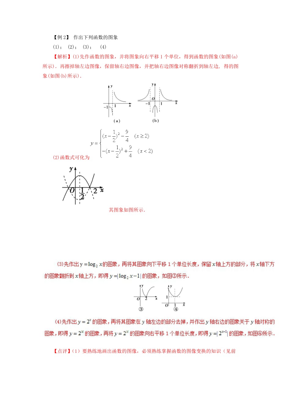 2019-2020年高考数学 常见题型解法归纳反馈训练 第08讲 函数图像的作法.doc_第4页