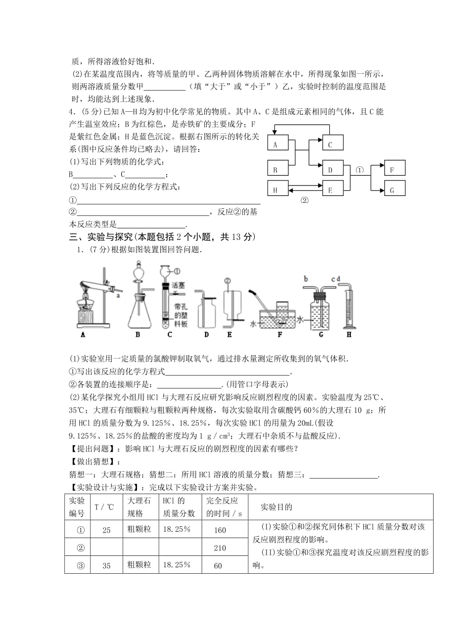 2019-2020年中考化学模拟试题一（I）.doc_第3页