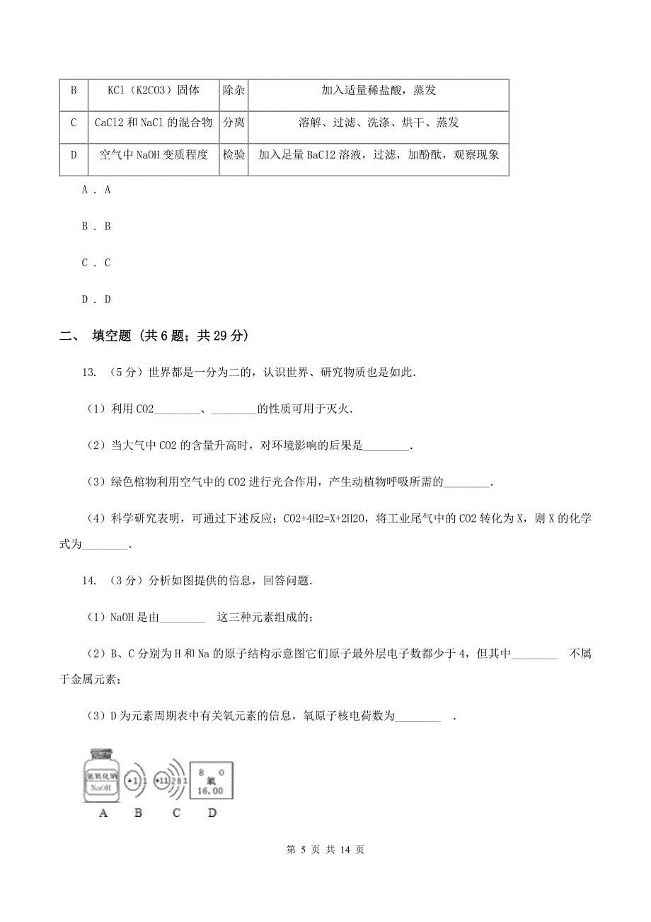 鲁教版中考化学试卷（b卷）C卷.doc_第5页