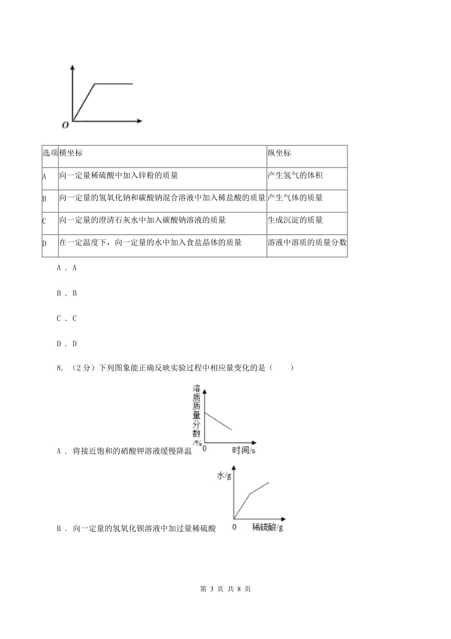 2020届中考化学预测卷（三）D卷.doc_第3页