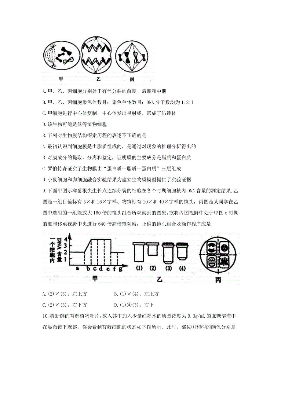 2019-2020年高一下学期开学考试生物试题 含答案.doc_第2页