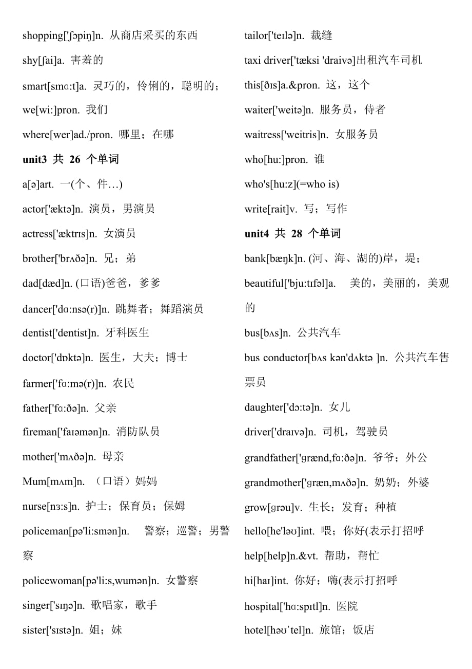 人教新版小学五年级英语单词上册.doc_第2页