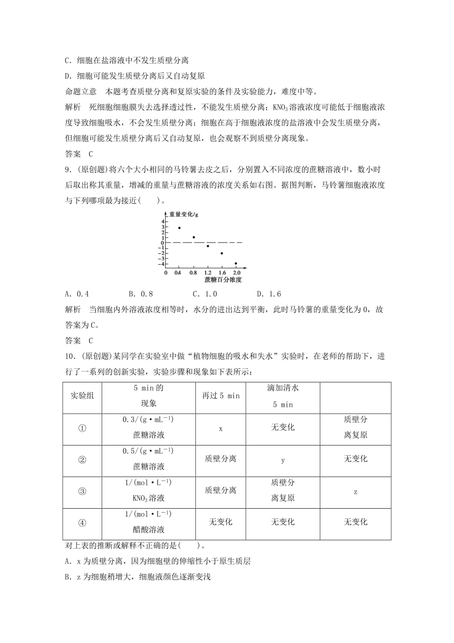 2019-2020年高一生物《分子与细胞》习题专练（19）课标版.doc_第3页