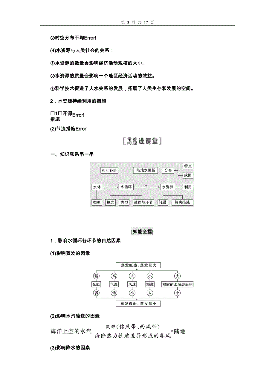 高三一轮复习地球上的水教案_第3页