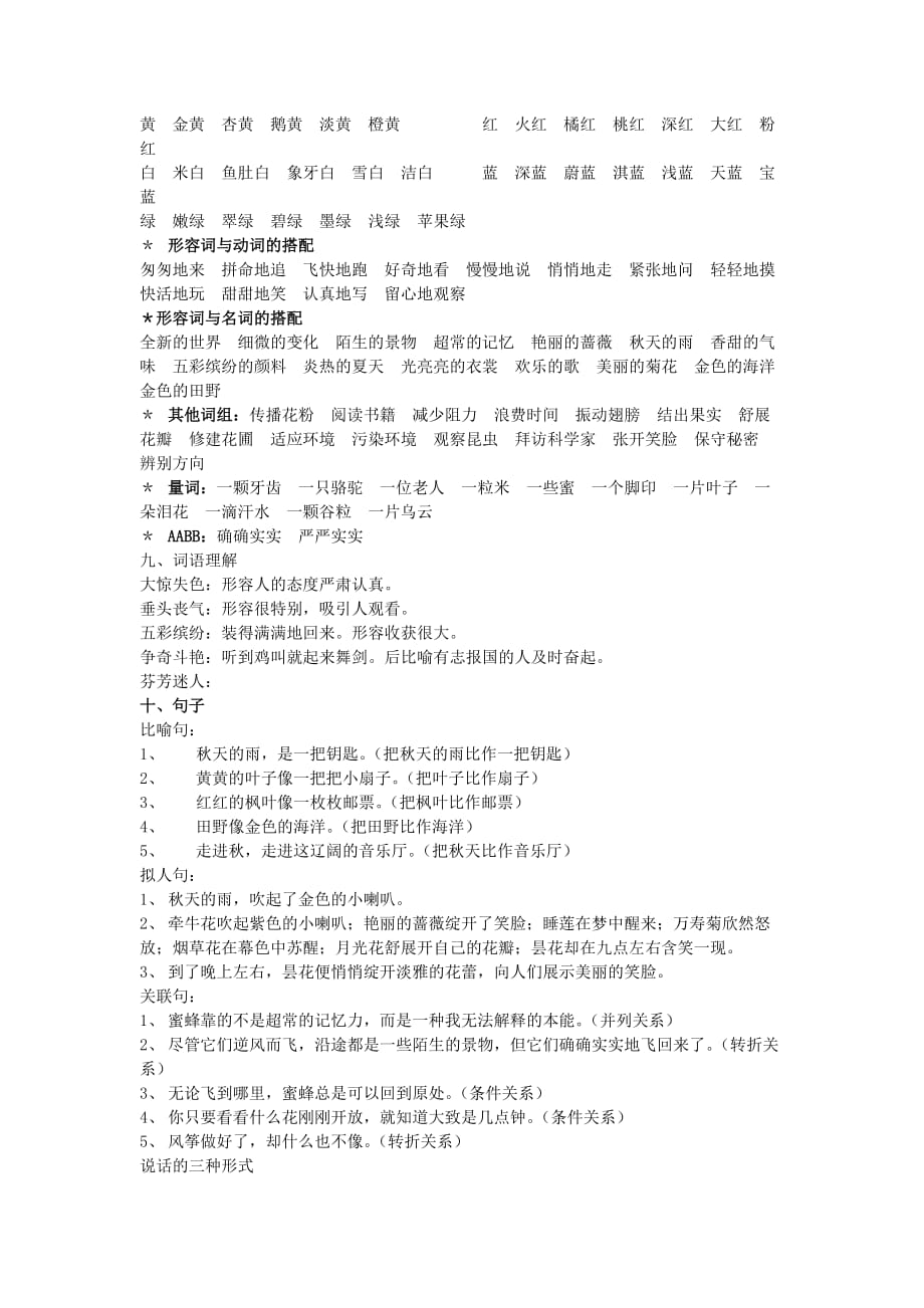 人教版小学三年级语文上第4单元复习资料.doc_第2页