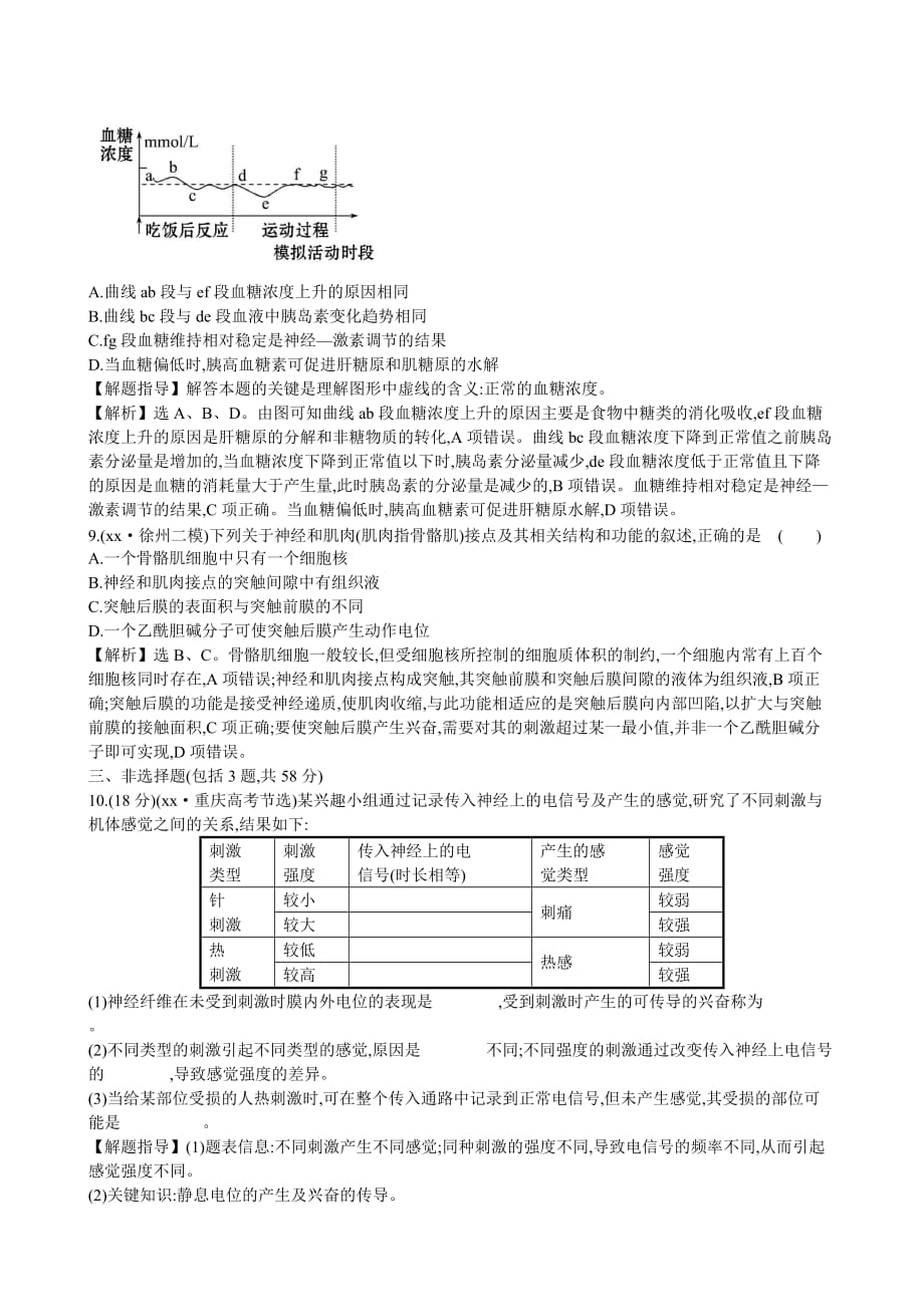 2019-2020年高考生物二轮复习 5.2生命活动的调节课时冲关练（十）.doc_第4页