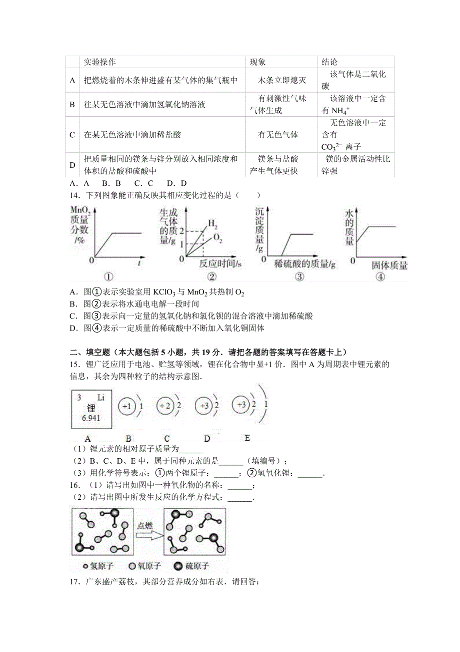 2019-2020年中考化学模拟试卷（7）（I）.doc_第3页