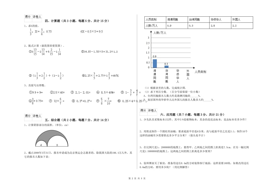 六年级数学下学期每周一练试题C卷 附解析.doc_第2页