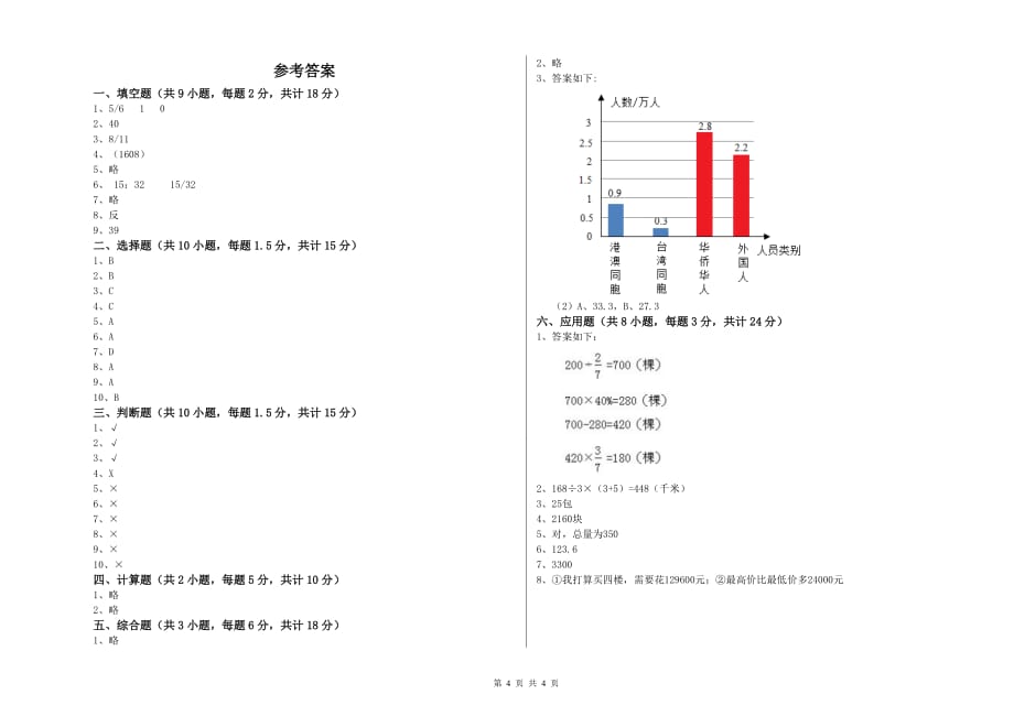 实验小学小升初数学综合检测试题A卷 西南师大版（附解析）.doc_第4页