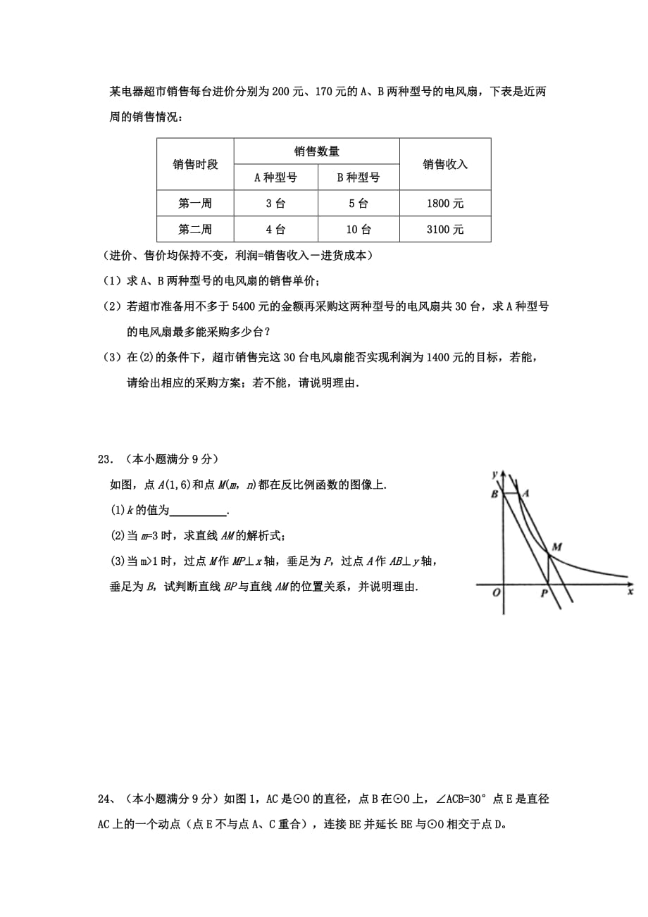 2019-2020年九年级下学期5月月考数学试卷.doc_第4页