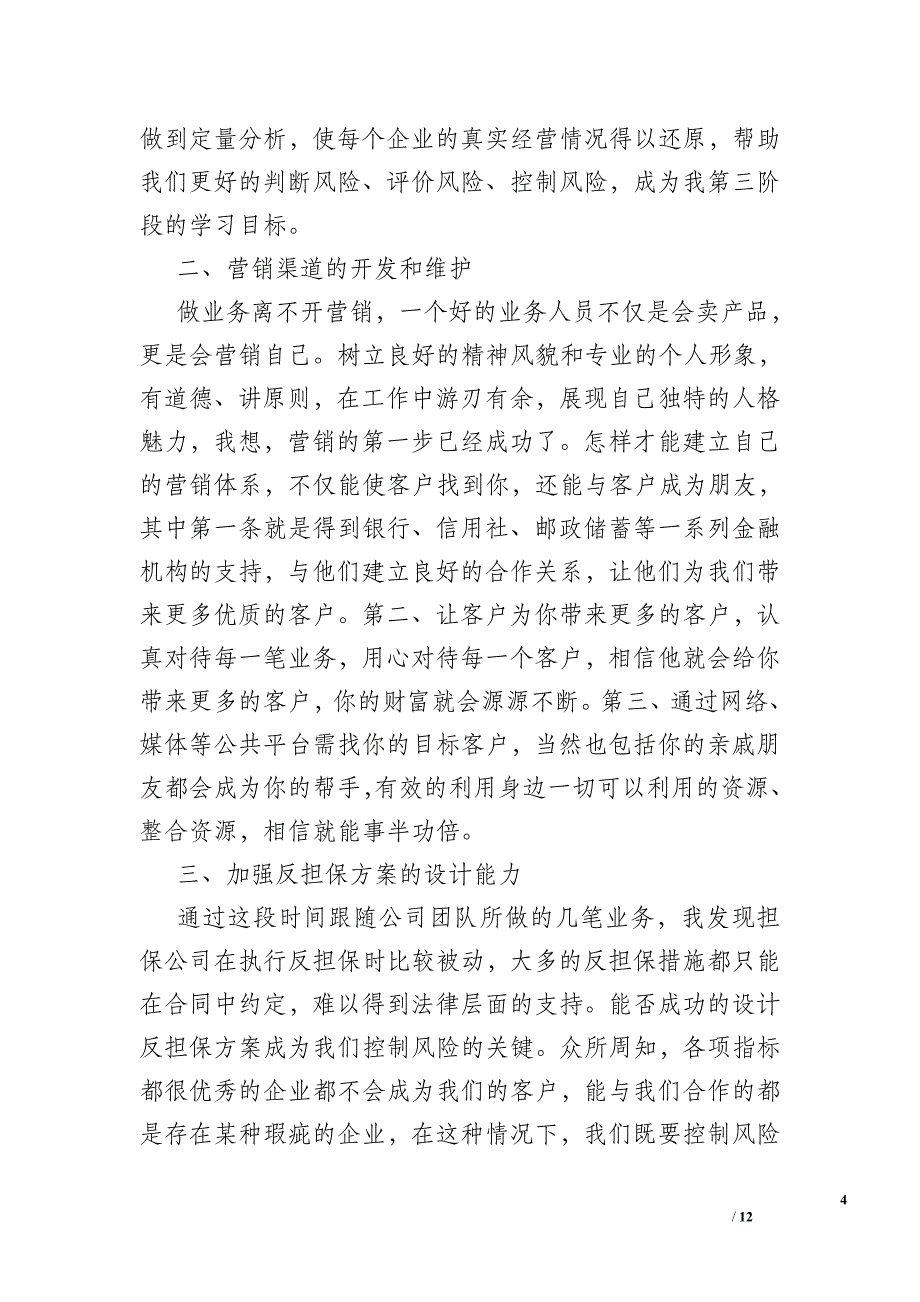 工作计划怎么写范文-担保公司工作计划范文3篇_第4页