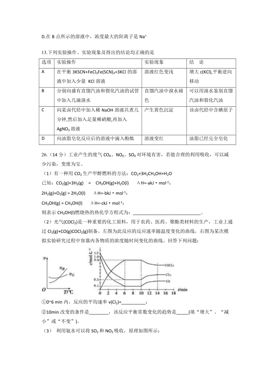 2019-2020年高三考前得分训练（六）理综化学 含答案.doc_第3页