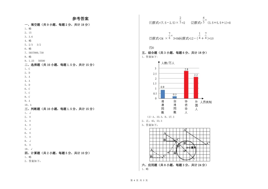 新人教版小升初数学每日一练试卷A卷 附答案.doc_第4页