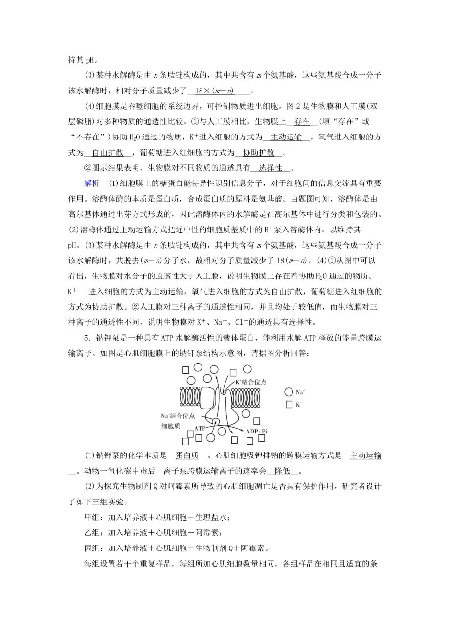 2019-2020年高考生物大一轮复习 第9讲 细胞的结构和功能、物质运输的解题策略课时达标.doc_第4页