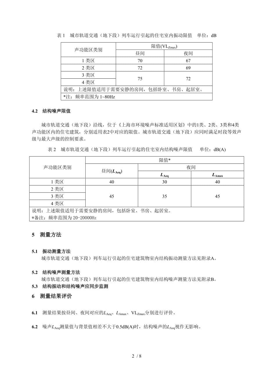 引起的住宅室内振动与结构噪声限值及测量方法_第5页