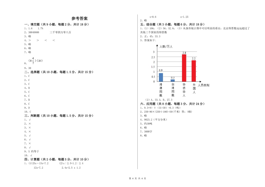 沪教版小升初数学能力测试试题 附解析.doc_第4页