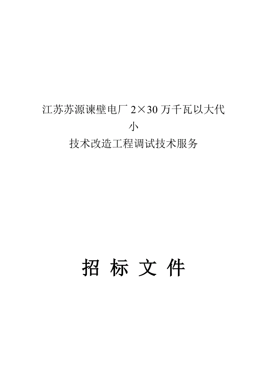 江苏苏源电厂招标文件（ 66页）_第1页