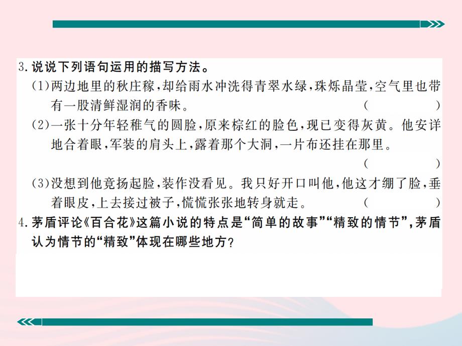 九年级语文上册第四单元十四小说家谈小说习题课件苏教版_第4页