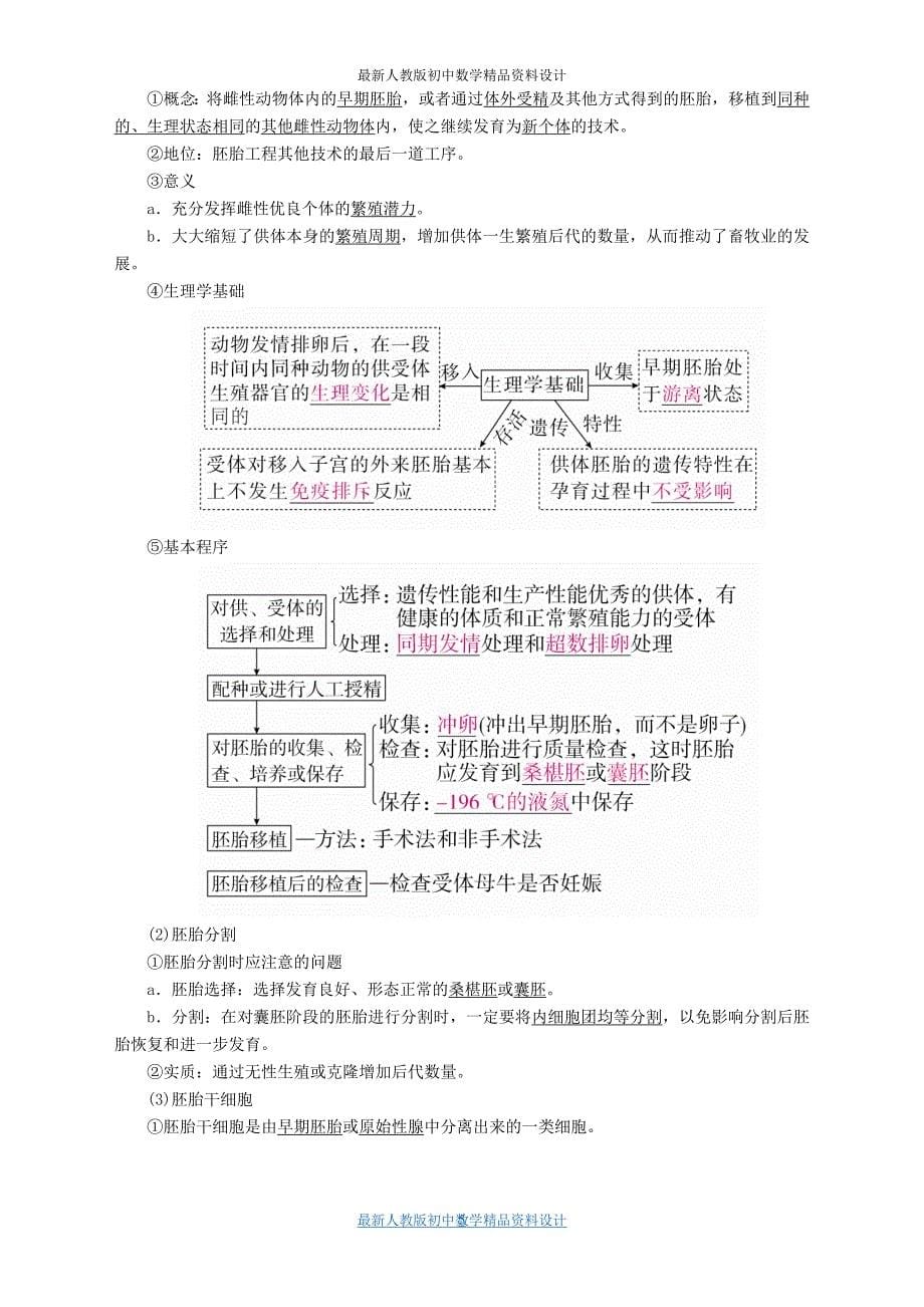 全国版高考生物一轮复习第37讲胚胎工程生物技术的安全性和伦理问题培优学案118_第5页