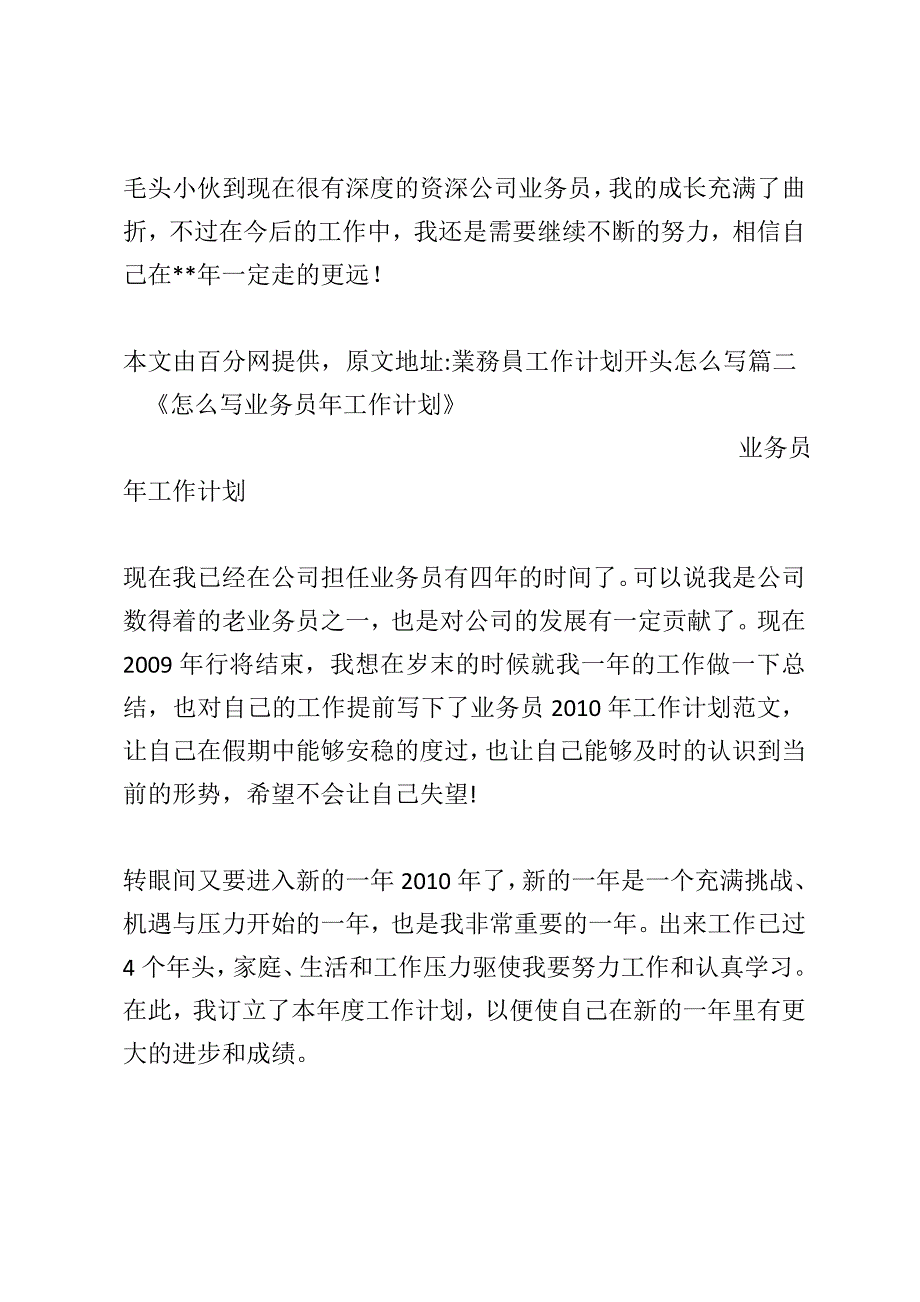 業務員工作计划开头怎么写_第4页