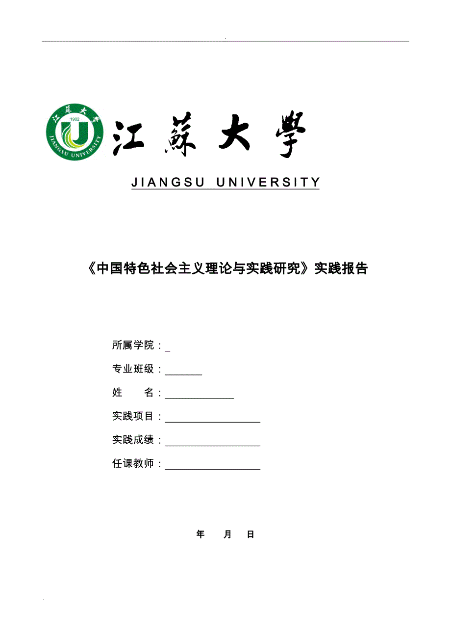 中国特色社会主义理论及实践研究实践报告_第1页