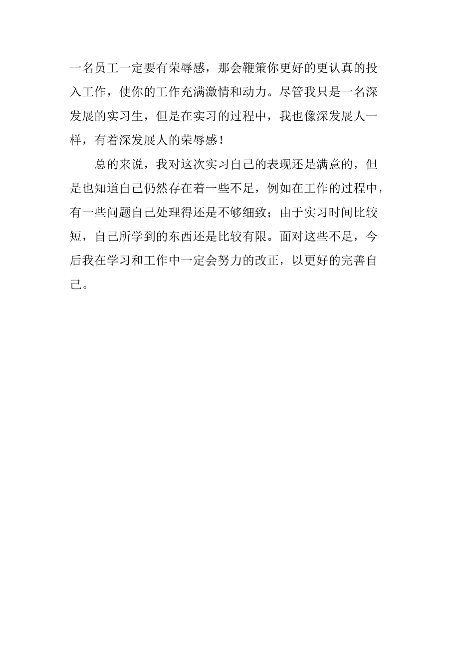 XX深圳发展银行实习报告[范本]_第3页