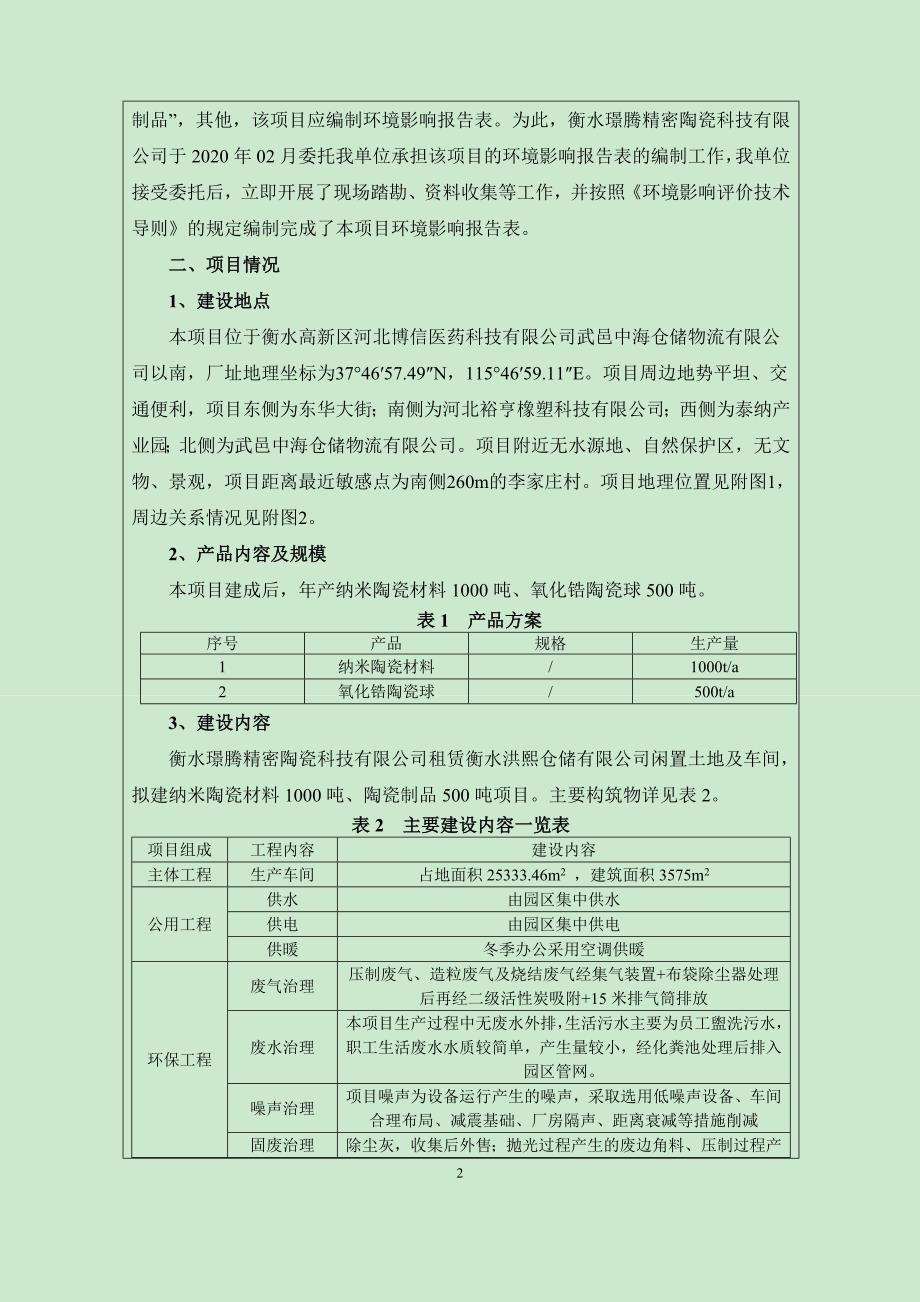 新建年产纳米陶瓷材料 环评报告书_第4页