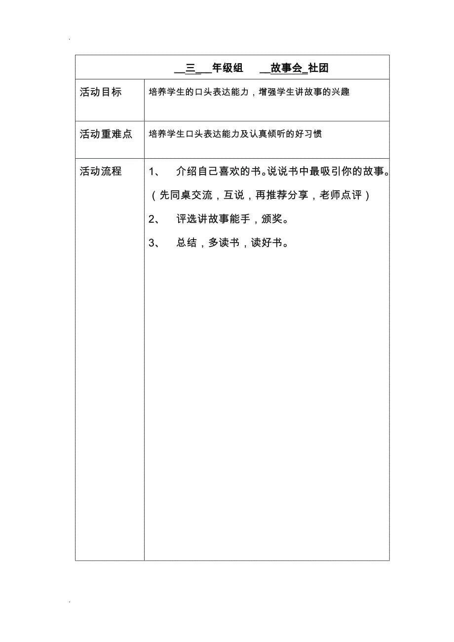 三年级故事会社团教学设计熊燕_第5页