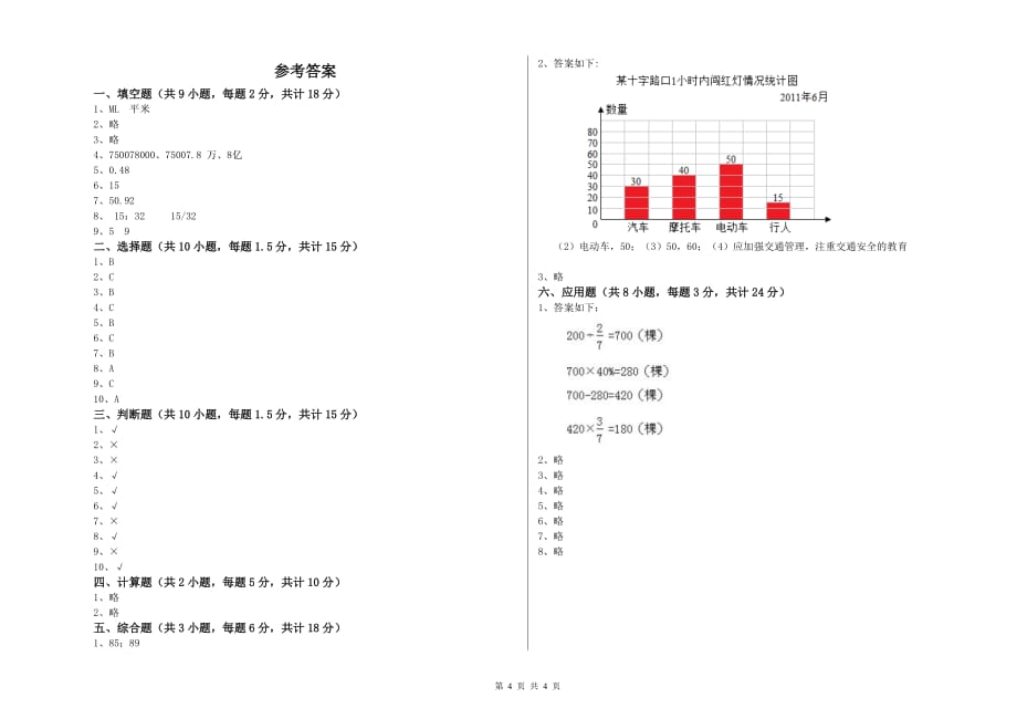 豫教版小升初数学综合练习试卷B卷 附答案.doc_第4页