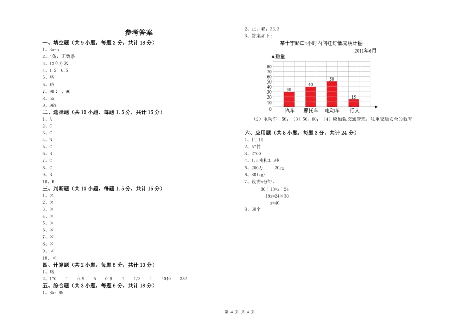 江苏版小升初数学过关检测试题A卷 含答案.doc_第4页