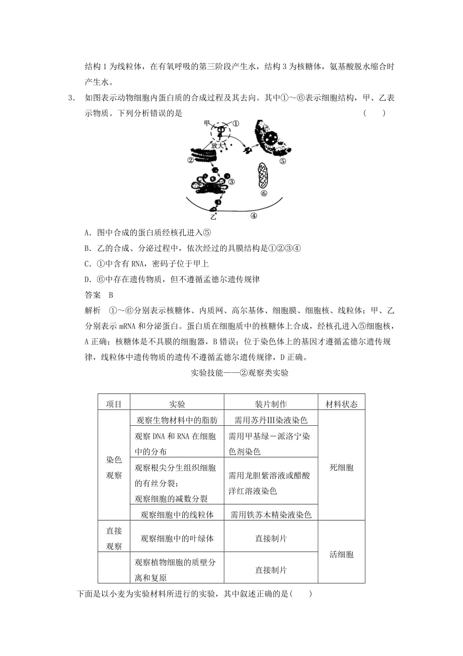 2019年高考生物一轮复习 模式图类考能专项突破 苏教版.doc_第3页