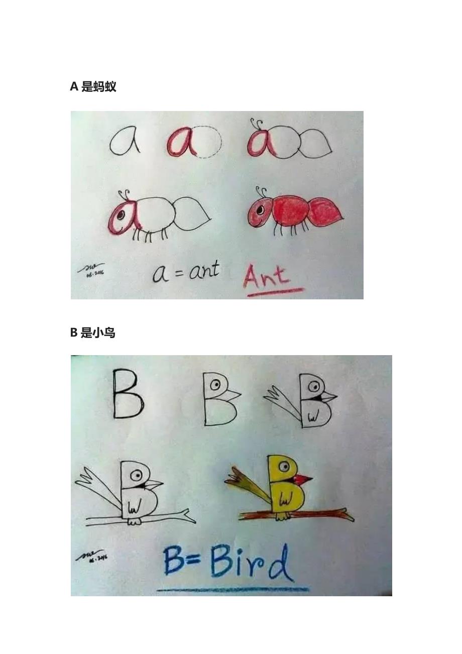 字母简笔画 学字母 学简笔画画_第1页