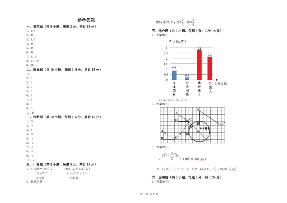 江西版小升初数学提升训练试题 附解析.doc_第4页