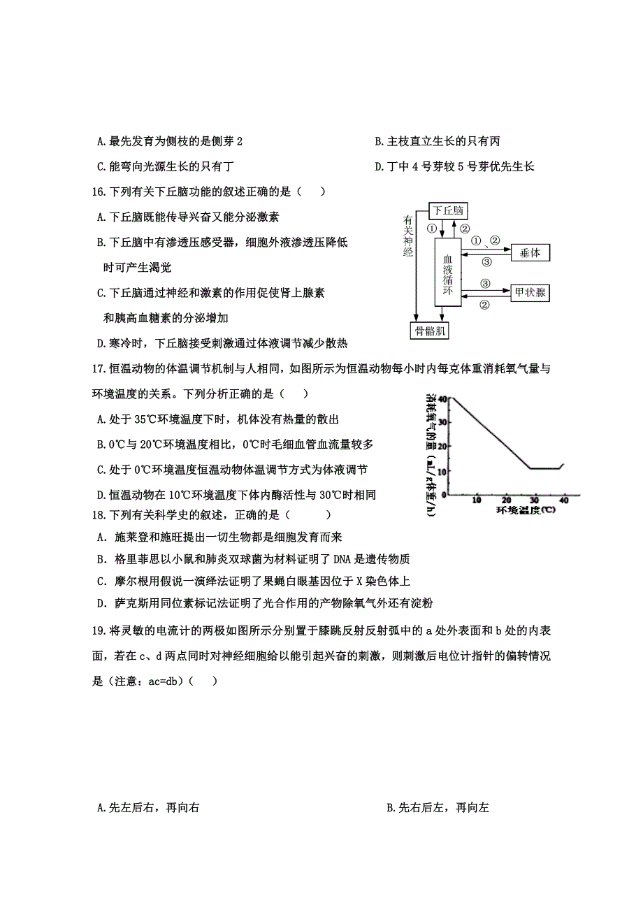 2019年高三生物期末考试试卷.doc_第4页