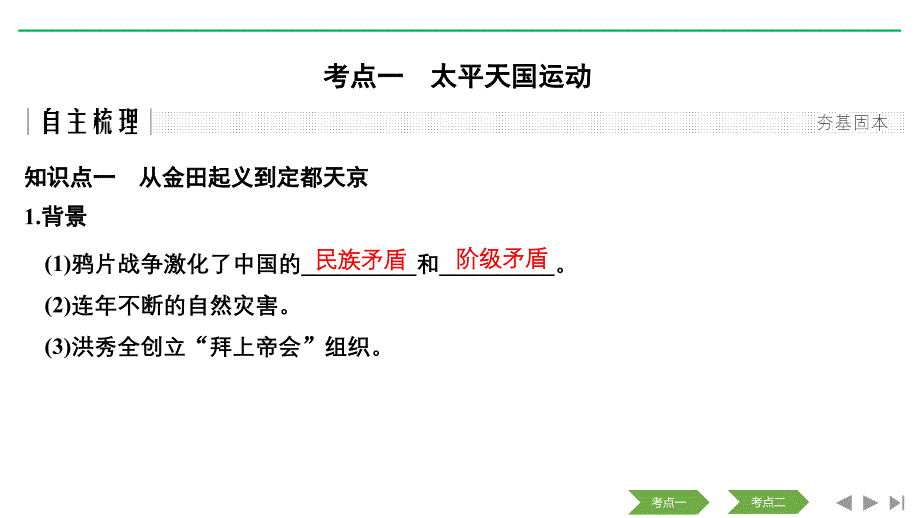 高考历史新设计大一轮人民江苏专用课件：专题二 近代中国反侵和求民主的斗争 第4讲_第2页