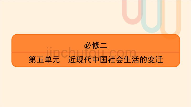 通用高考历史一轮复习第5单元近现代中国社会生活的变迁第1讲物质生活与社会习俗的变迁课件必修2_第1页